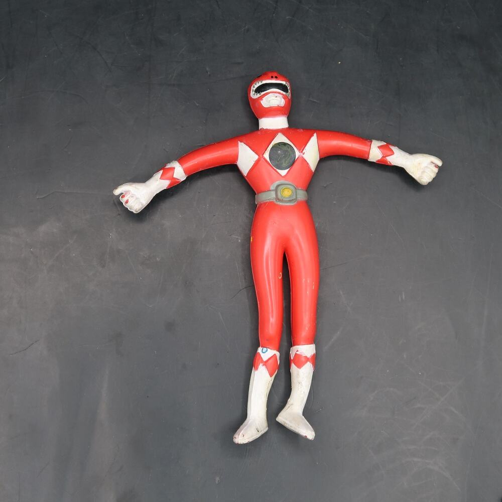 Saban Power Rangers Red Ranger & Blue Ranger Rubber Bendy Figure MMPR 1994 - Picture 2 of 10